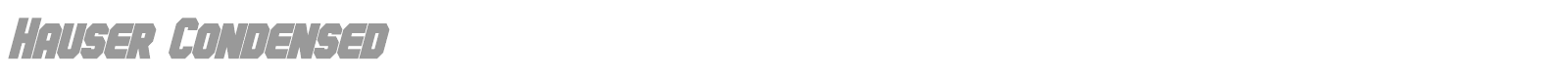 Hauser font preview